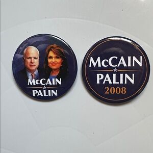 MCCAIN AND PALIN 2008 Campaign for President Buttons